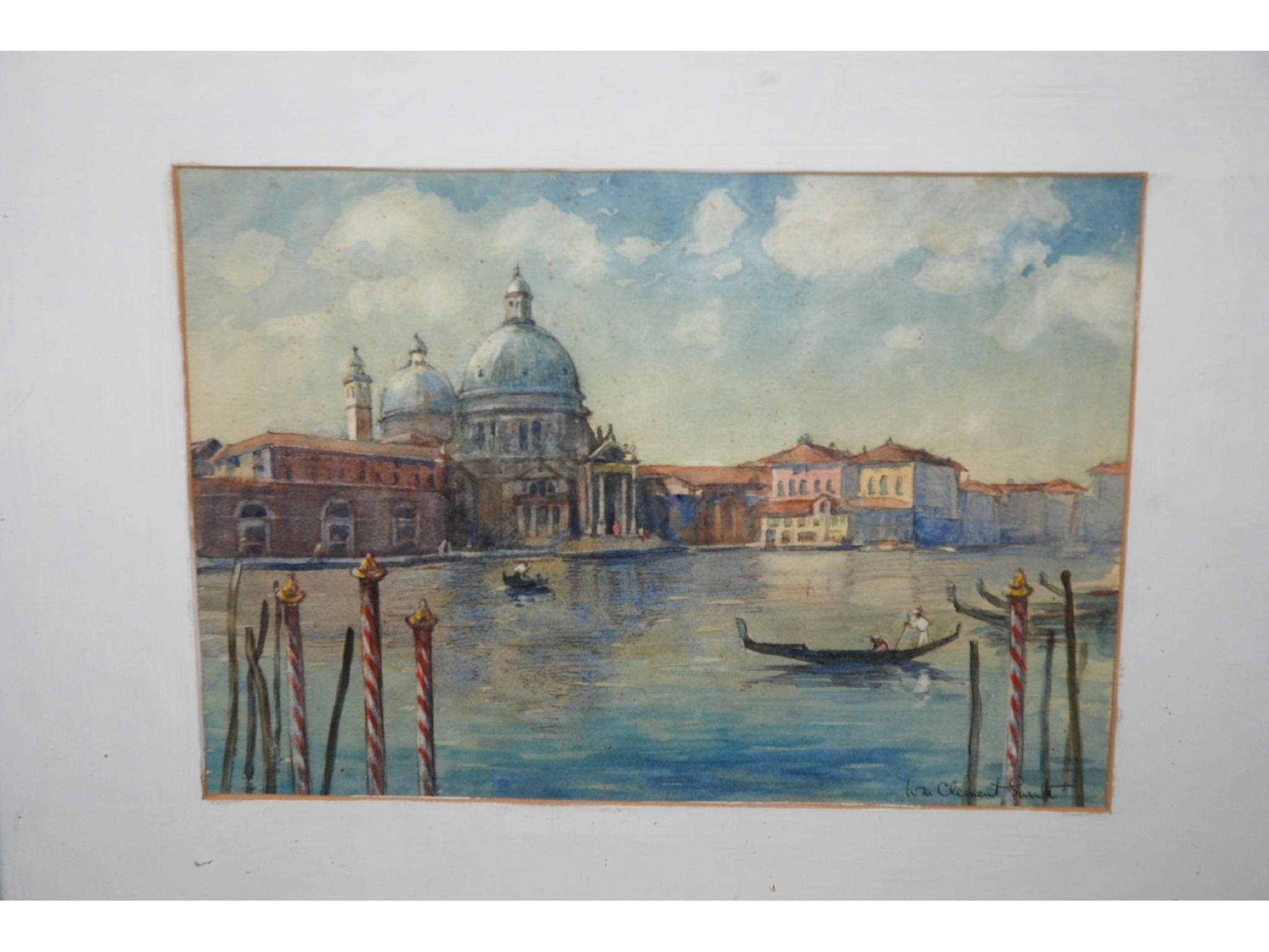 Appraisal: WILLIAM CLEMENT SMITH Maria Della Salute Venice signed watercolour