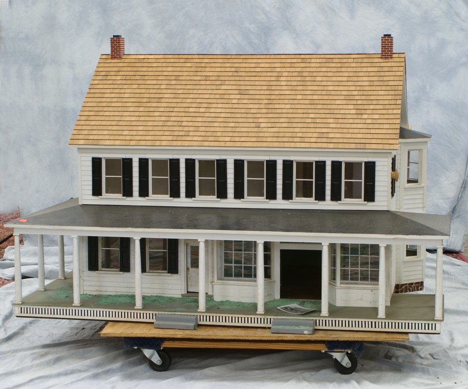 Appraisal: Replica Scale Model Colonial House possibly convertible to a dollhouse