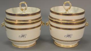 Appraisal: Pair of Royal Crown Derby covered fruit coolers each with