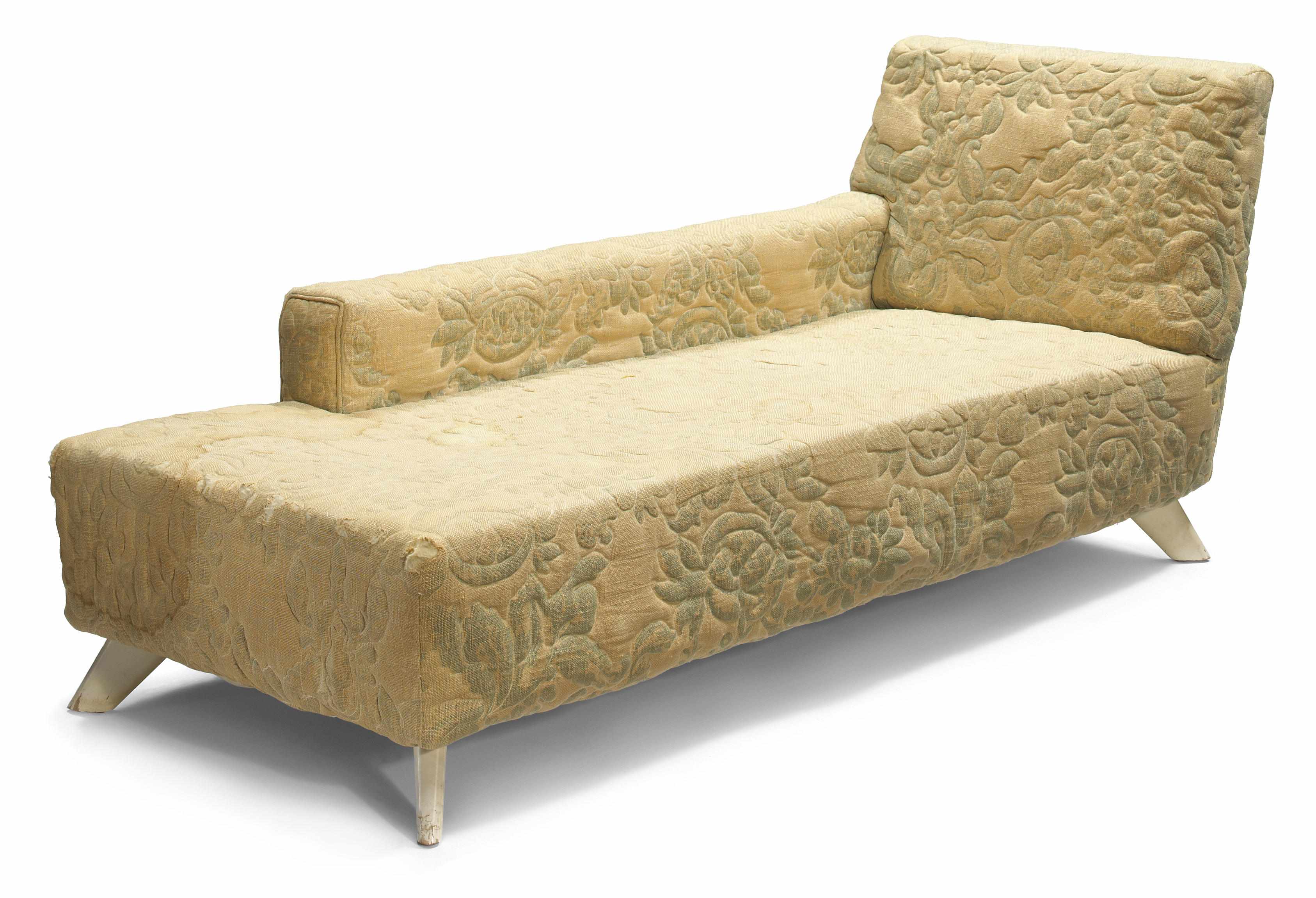 Appraisal: A William Haines single arm chaise longue circa with white