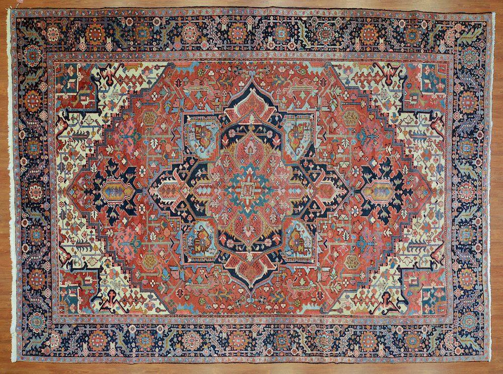 Appraisal: Antique Herez carpet approx x Persia circa Condition Even wear