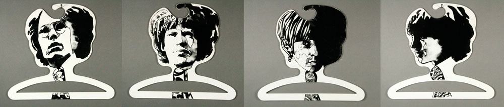 Appraisal: - Vintage Beatles Coat Hangers Four vintage Beatles coat hangers