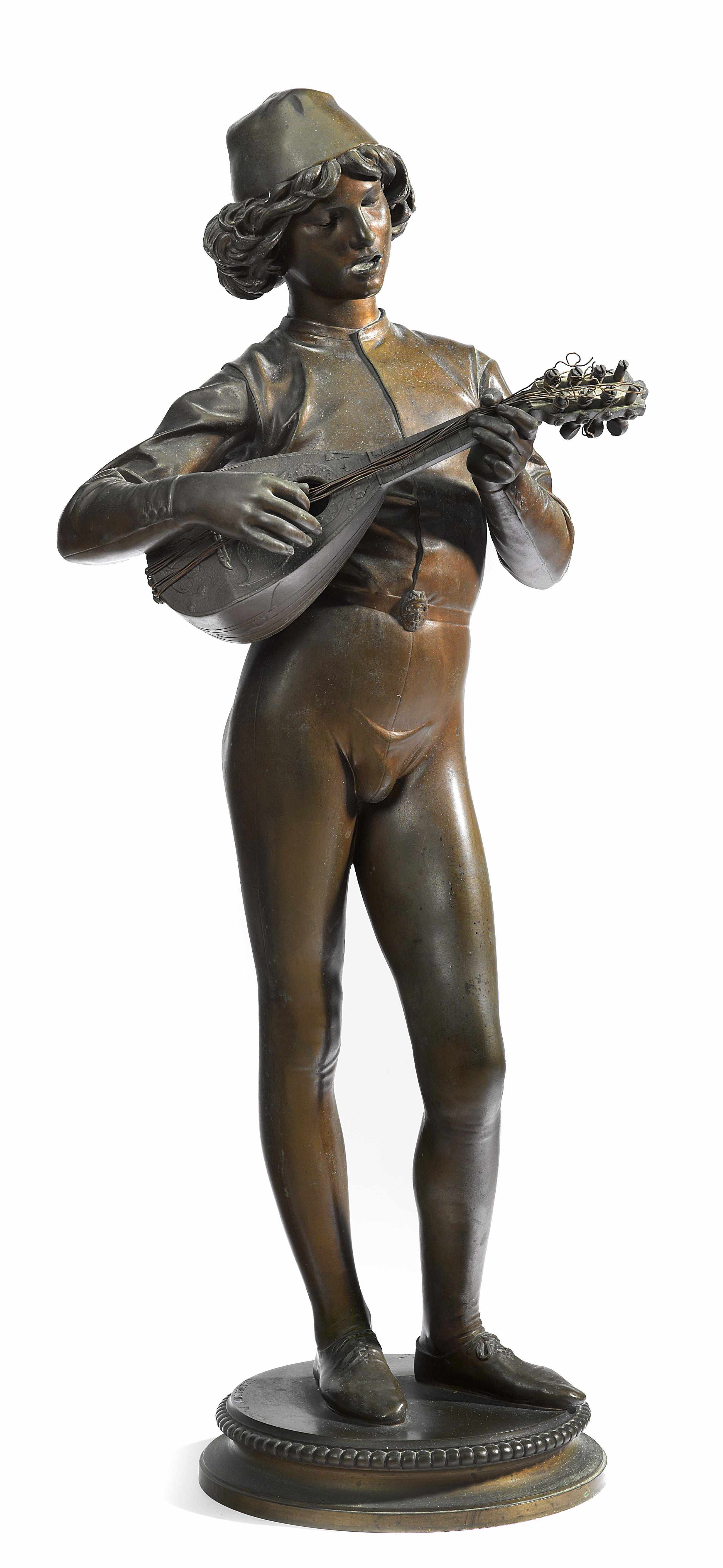 Appraisal: A French patinated bronze figure Le Chanteur Florentin after a