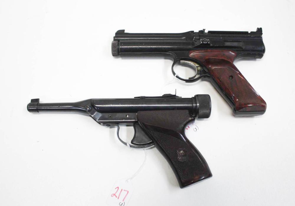 Appraisal: TWO AIR PISTOLS Hy Score model single shot caliber pellet