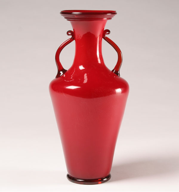 Appraisal: Zecchin Martinuzzi designed by Napoleone Martinuzzi red art glass double