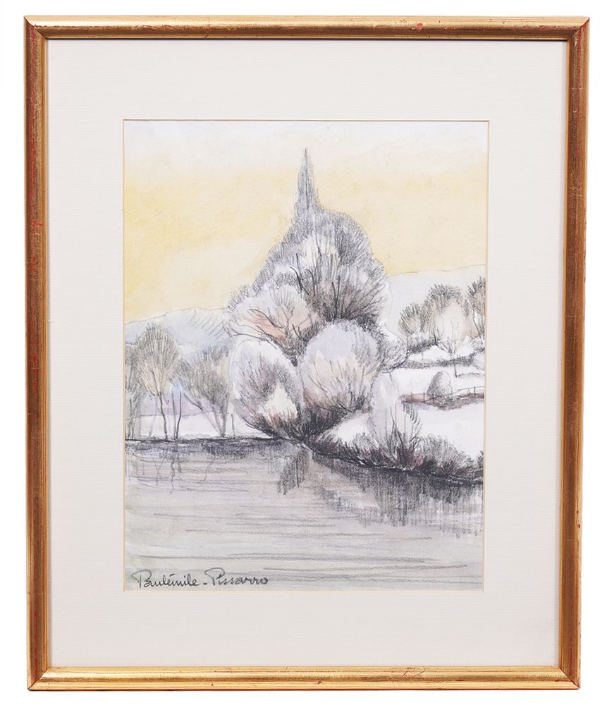 Appraisal: Paul Emile Pissarro Watercolor on Paper Paul Emile Pissarro French