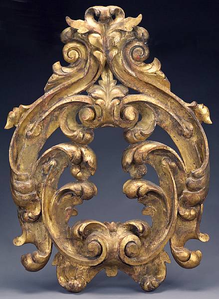 Appraisal: A large Continental giltwood architectural element second quarter th century