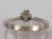 Appraisal: A white metal tests carat gold diamond solitaire ring the