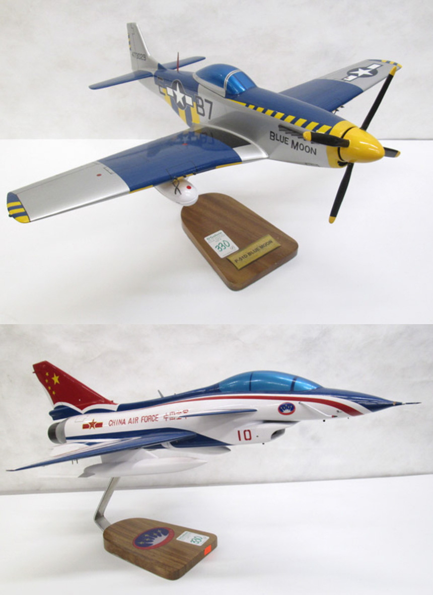 Appraisal: TWO DESK TOP AVIATION MODELS China Air Force jet and