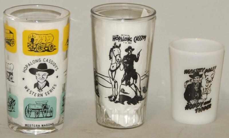 Appraisal: Lot of Vintage Hopalong Cassidy Glasses All have likeness of