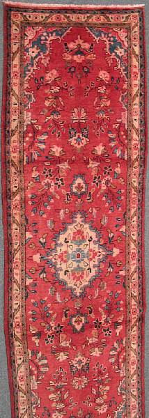 Appraisal: A Sarouk runner size approximately ft x ft in