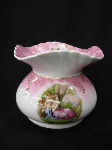 Appraisal: Victorian Porcelain Spittoon scenes with maidens cupid '' diameter