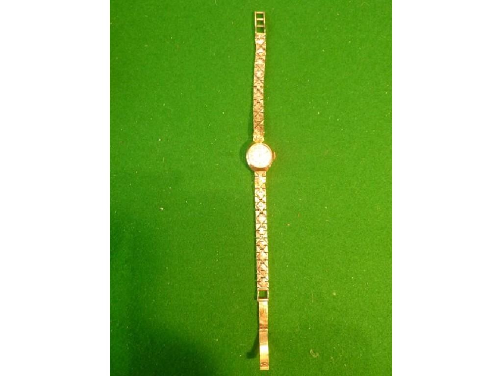 Appraisal: A Zodiac ladies wrist watch and strap in ct gold