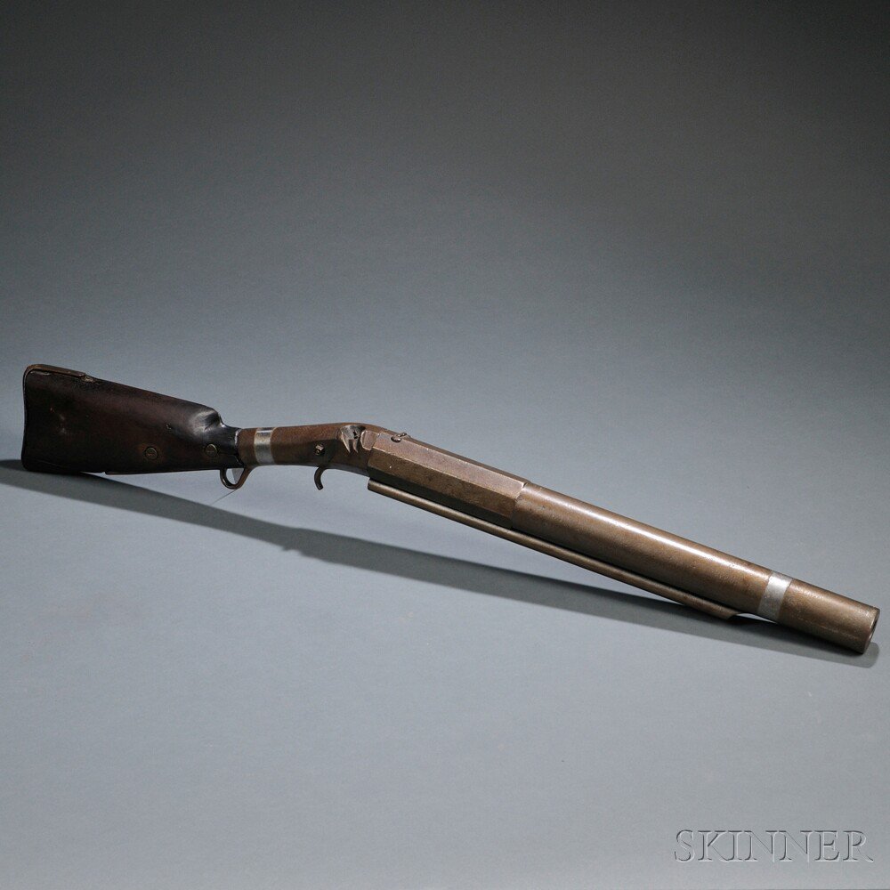 Appraisal: Cast Steel and Walnut Percussion Whaling Harpoon Shoulder Gun unknown