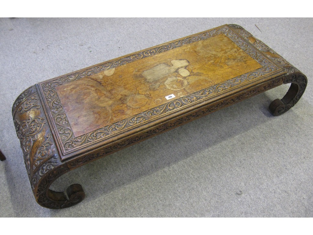 Appraisal: Chinese carved hardwood opium table