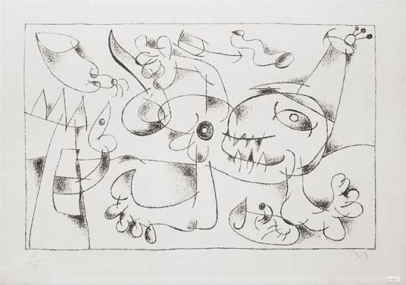 Appraisal: MIRO JUAN Ubu Roi Lithograph Black version Monogrammed lower right