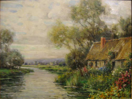 Appraisal: LOUIS ASTON KNIGHT AMERICAN - A NORMANDY GARDEN GRAY DAY