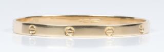 Appraisal: K Mayor's Cartier K oval bangle in the style of