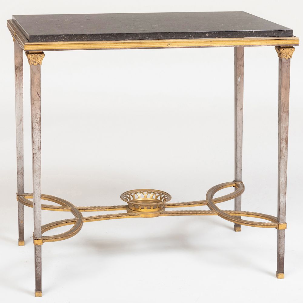 Appraisal: Directoire Style Ormolu and Steel Side Table in the manner