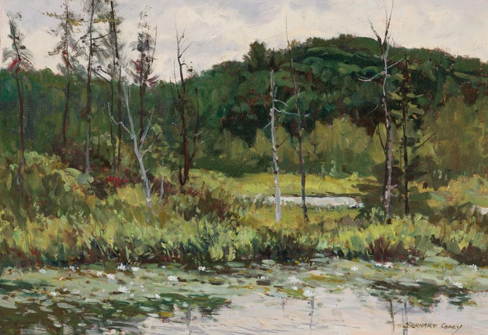 Appraisal: BERNARD COREY American - Chaffin Pond Holden oil on canvas