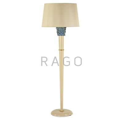 Appraisal: MAURICE JALLOT GEORGES JOUVE Floor lamp Condition Report