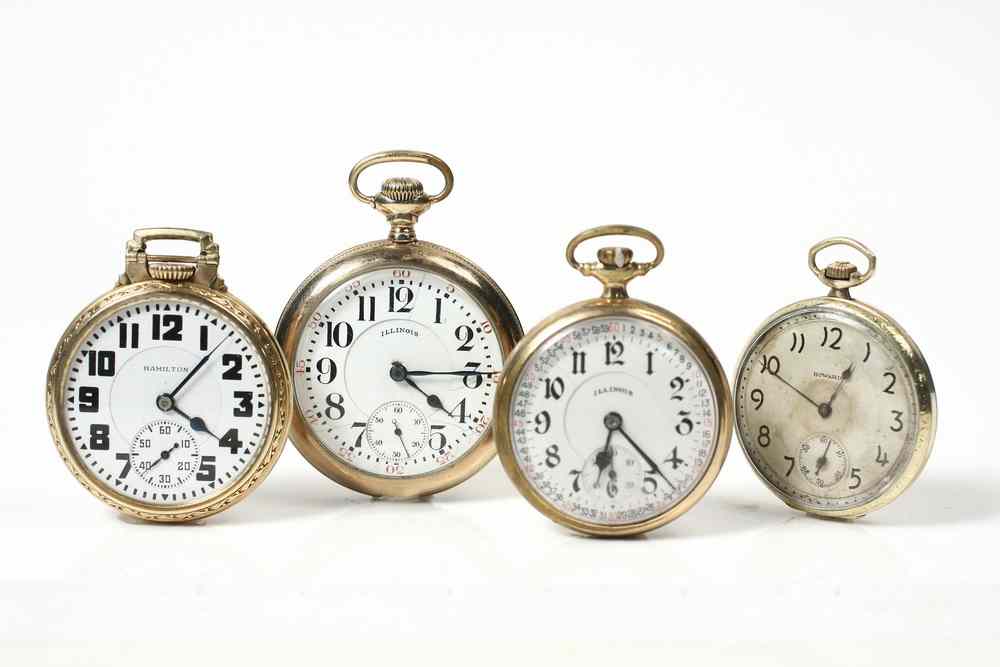 Appraisal: POCKET WATCHES - Lot of railroad open face pocket watches