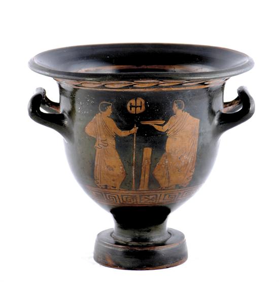 Appraisal: Apulian red-figured bell krater circa th century BC probably Southern