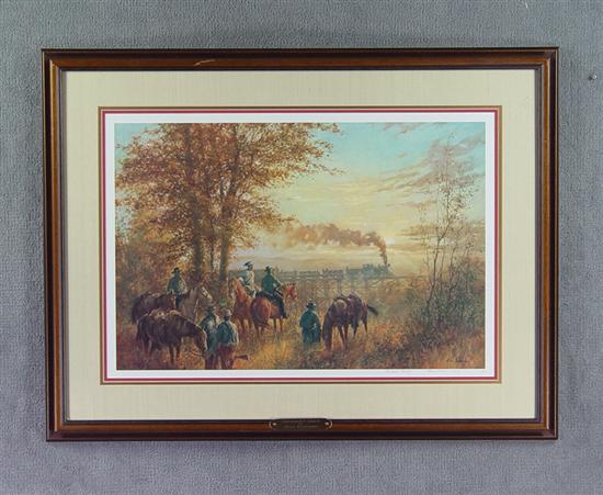 Appraisal: Civil War Print Signed by Alan Fearnley Limited edition print