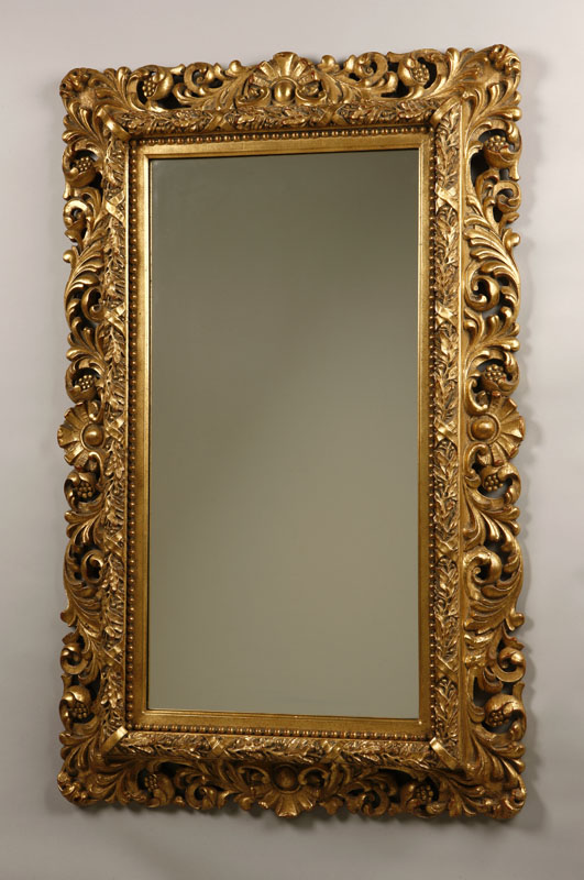 Appraisal: A Continental Baroque style giltwood mirror A Continental Baroque style