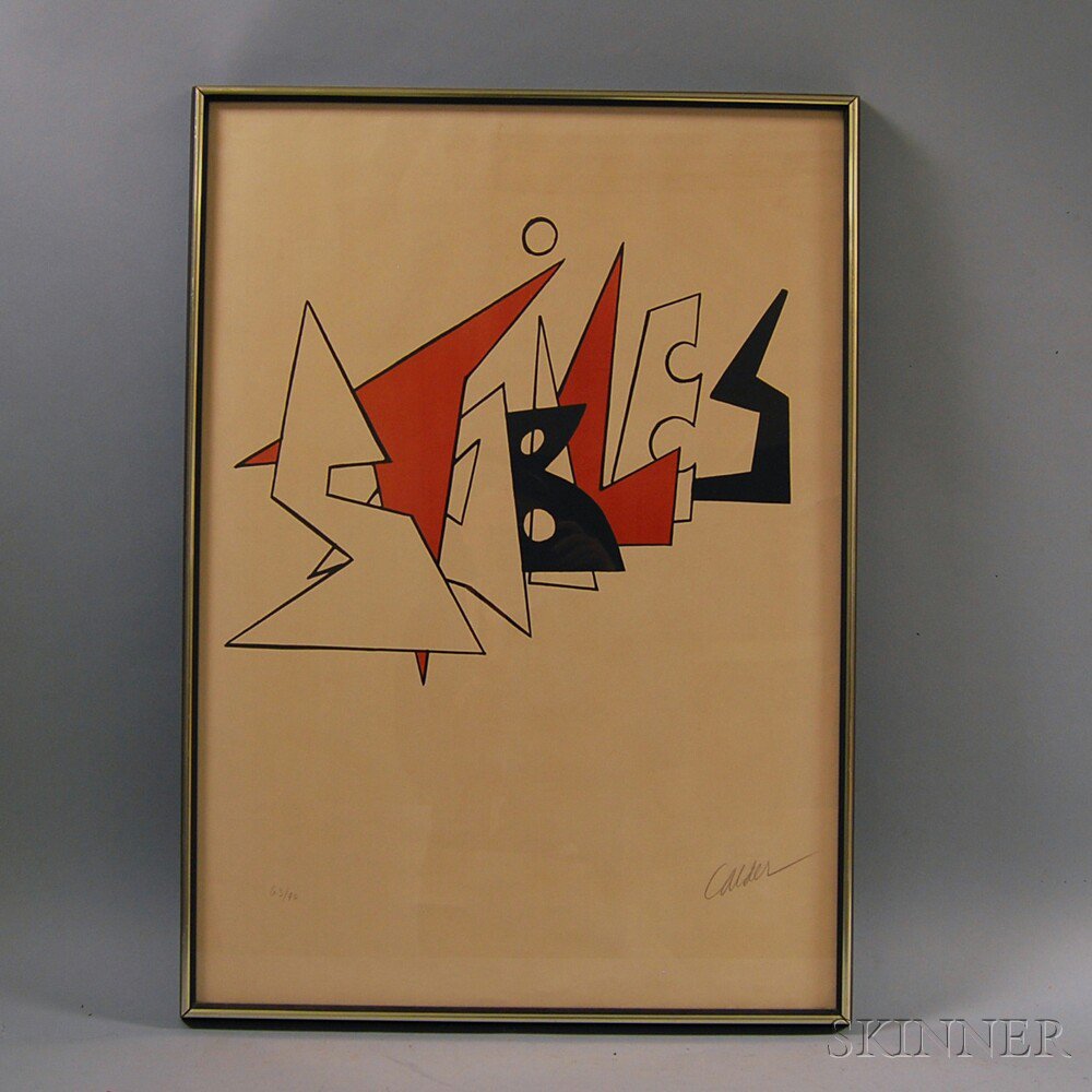 Appraisal: Alexander Calder American - Stabiles Signed Calder in pencil l