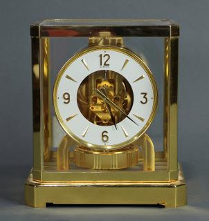 Appraisal: Jaeger Lecoultre Atmos clock having a brass with glass paneled