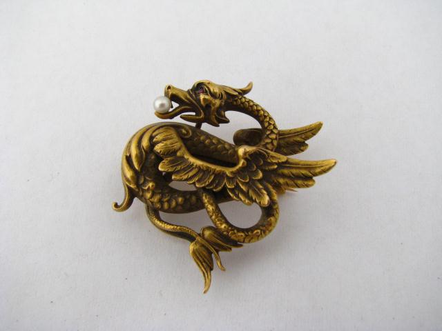 Appraisal: An Ornate K Yellow Gold Victorian Watch Pin or Pendant