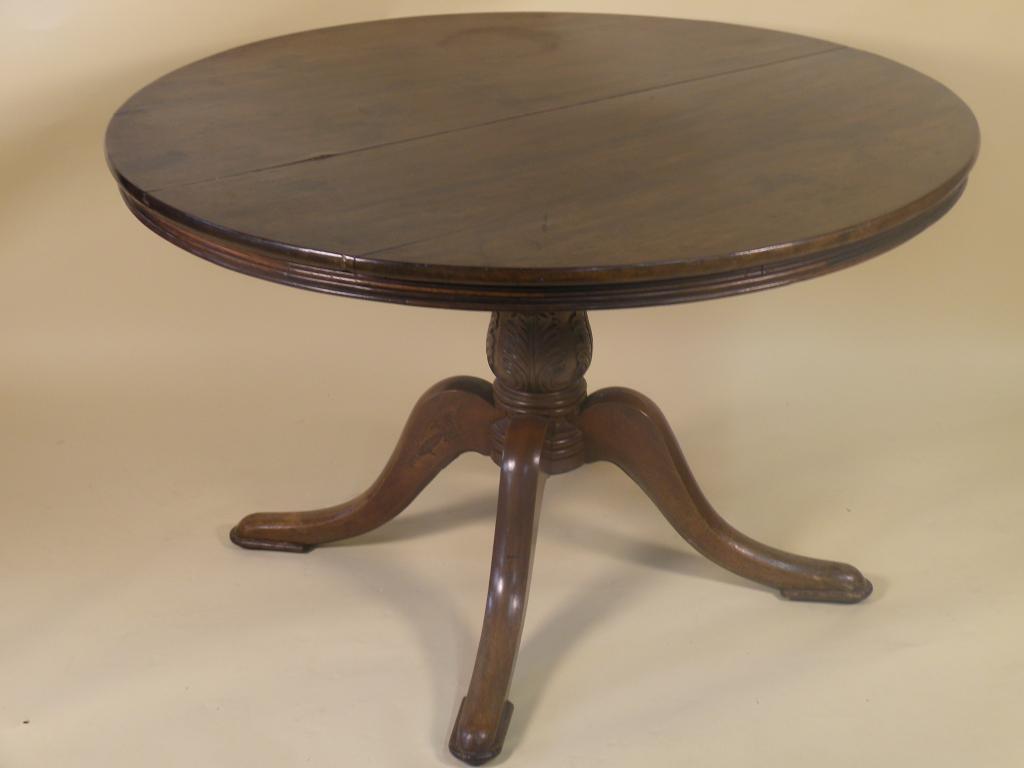 Appraisal: A Victorian mahogany breakfast table the circular top on a