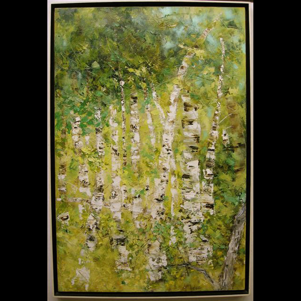 Appraisal: BIRCH TREES WILLIAM ALLISTER - CANADIAN OIL ON CANVAS Height