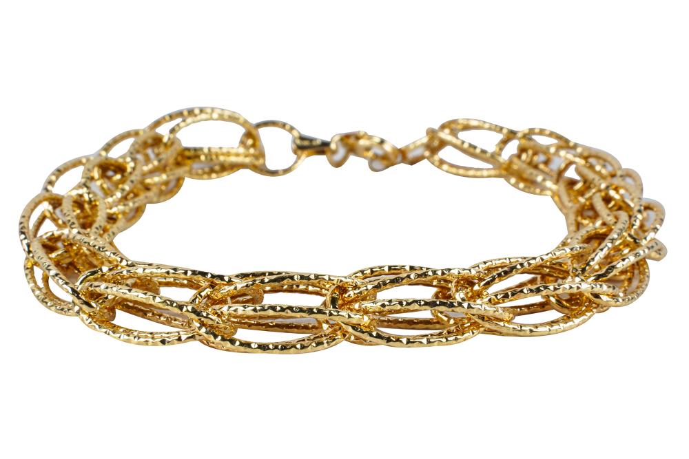 Appraisal: KARAT ITALIAN GOLD LINK BRACELET grams inches long Condition