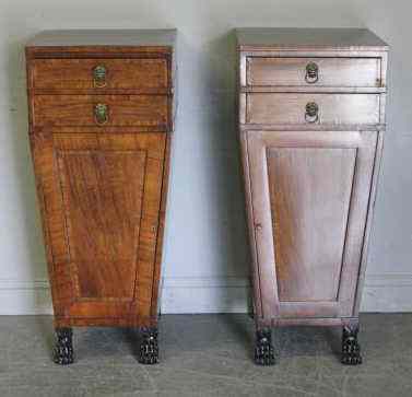 Appraisal: Pair of Regency Mahogany Pedestals From a Long Island NY