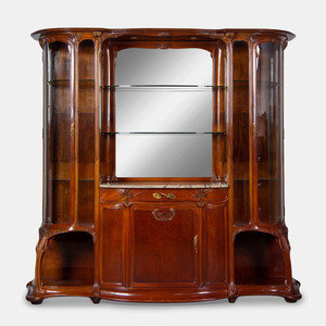 Appraisal: Attributed to Louis Majorelle French - Art Nouveau Carved Bar