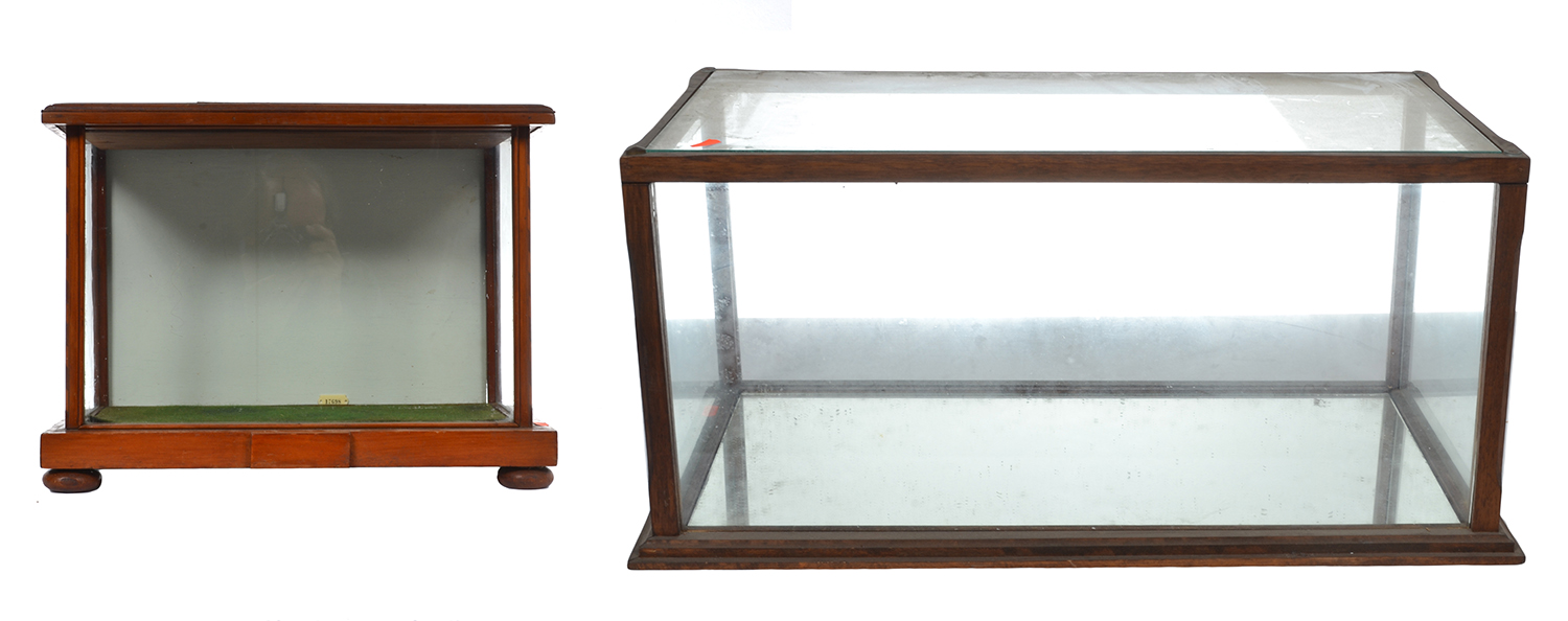 Appraisal: TWO RECTANGULAR DISPLAY CASES X X AND X X CMS