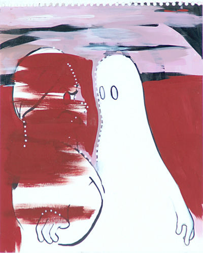 Appraisal: Ellen Berkenblit American b Two works of art Ghost and