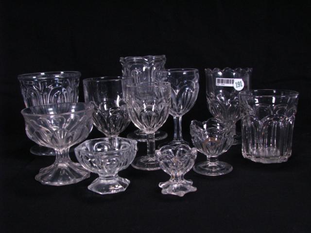 Appraisal: Group of McKee Seneca Loop Early Pattern Glass items including