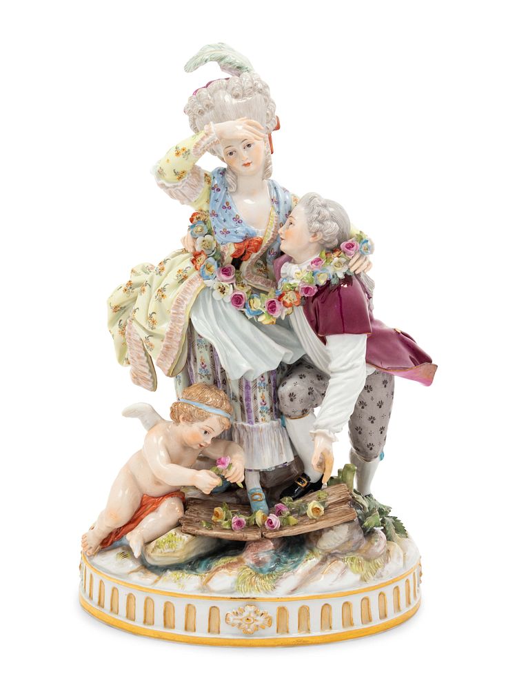 Appraisal: A Meissen Porcelain Figural Group A Meissen Porcelain Figural Group