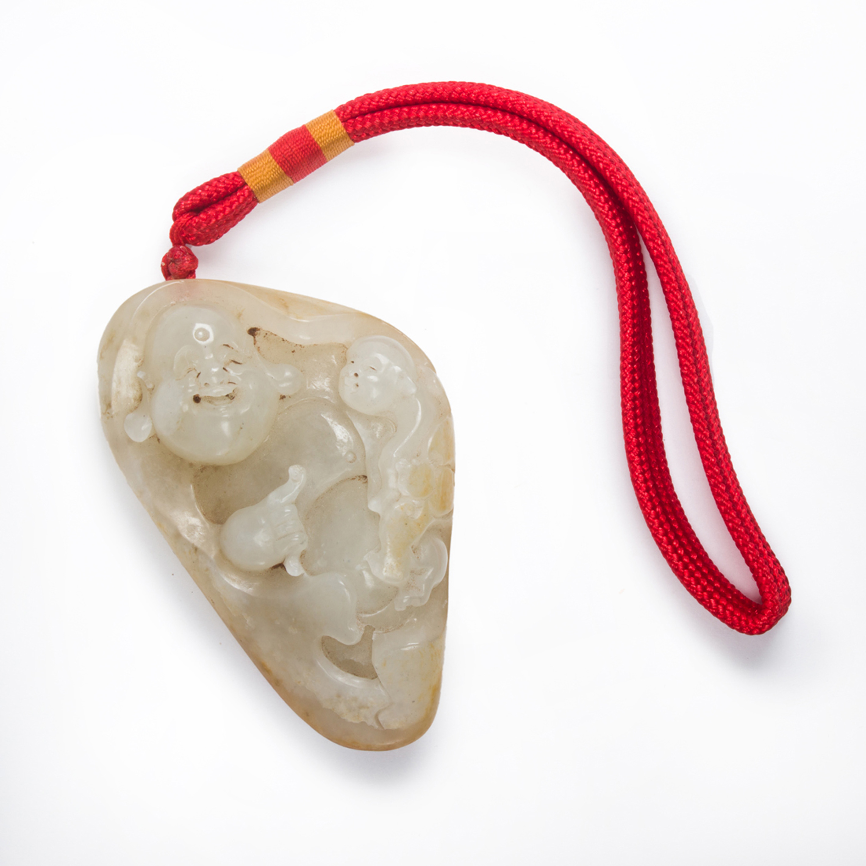 Appraisal: CHINESE RUSSET WHITE JADE TOGGLE Chinese russet white jade toggle