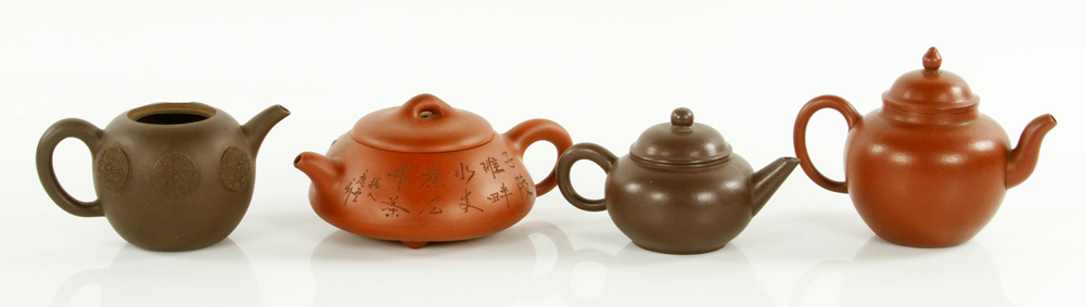 Appraisal: - Lot of Chinese Yixing Teapots Lot of four Chinese