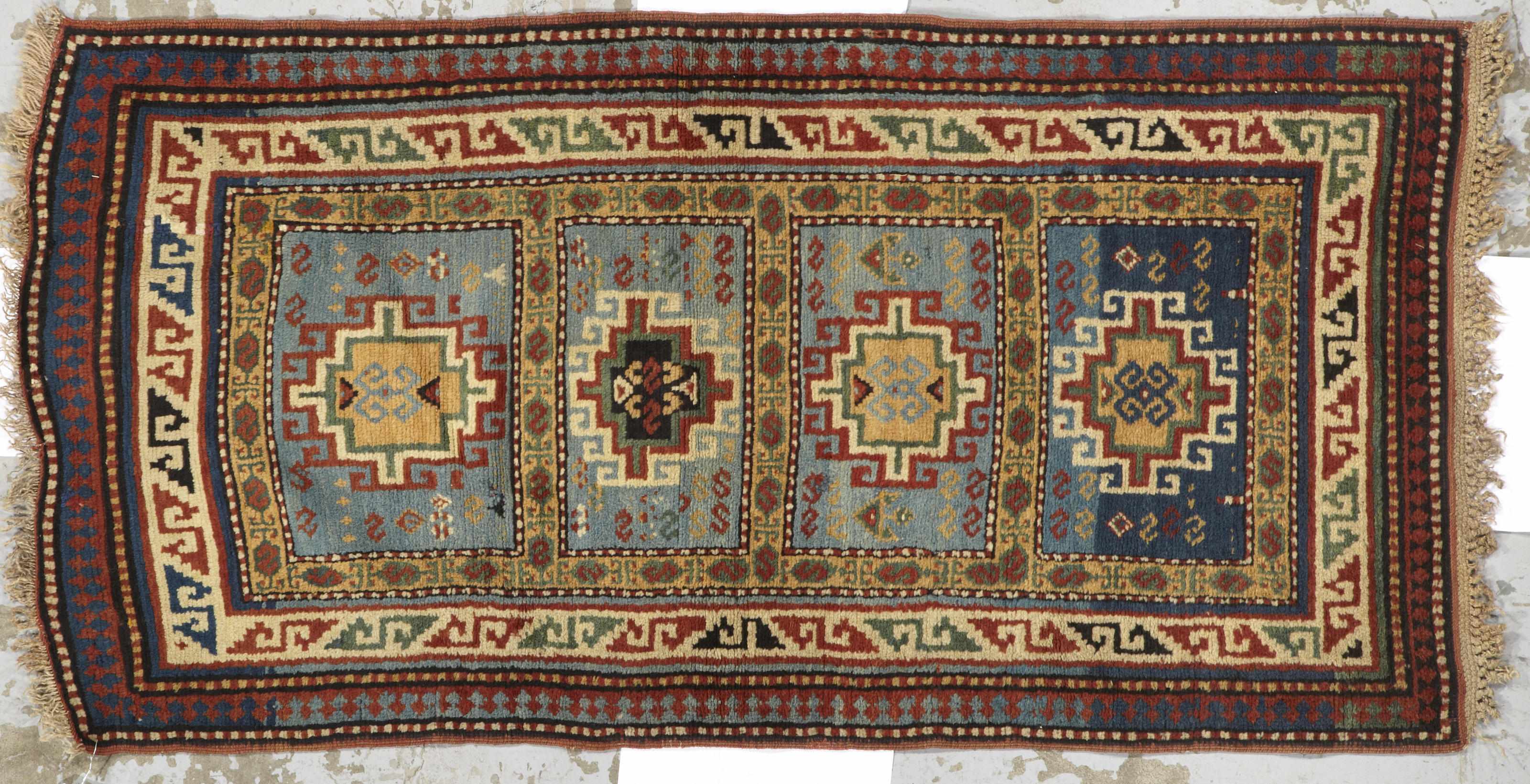 Appraisal: A Kazak rug Caucasuscirca size approximately ft in x ft