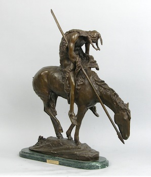 Appraisal: Bronze Sculpture After James Earle Fraser A recast bronze sculpture