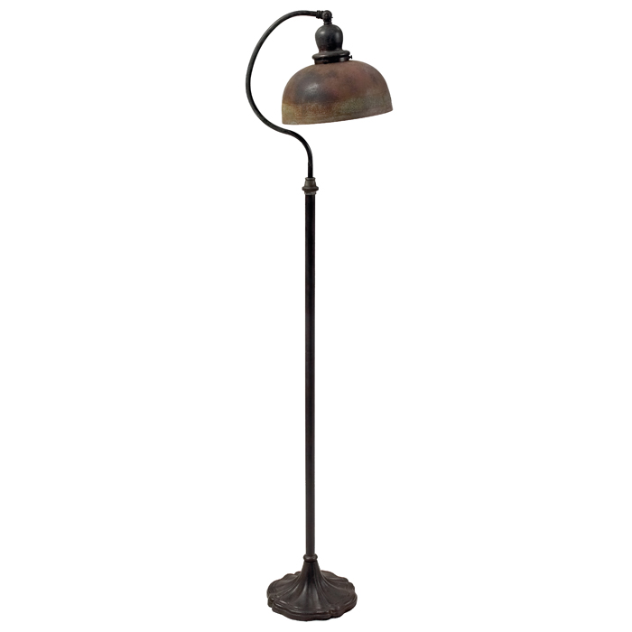 Appraisal: Handel bridge floor lamp adjustable arm holds a bronze Tiffany