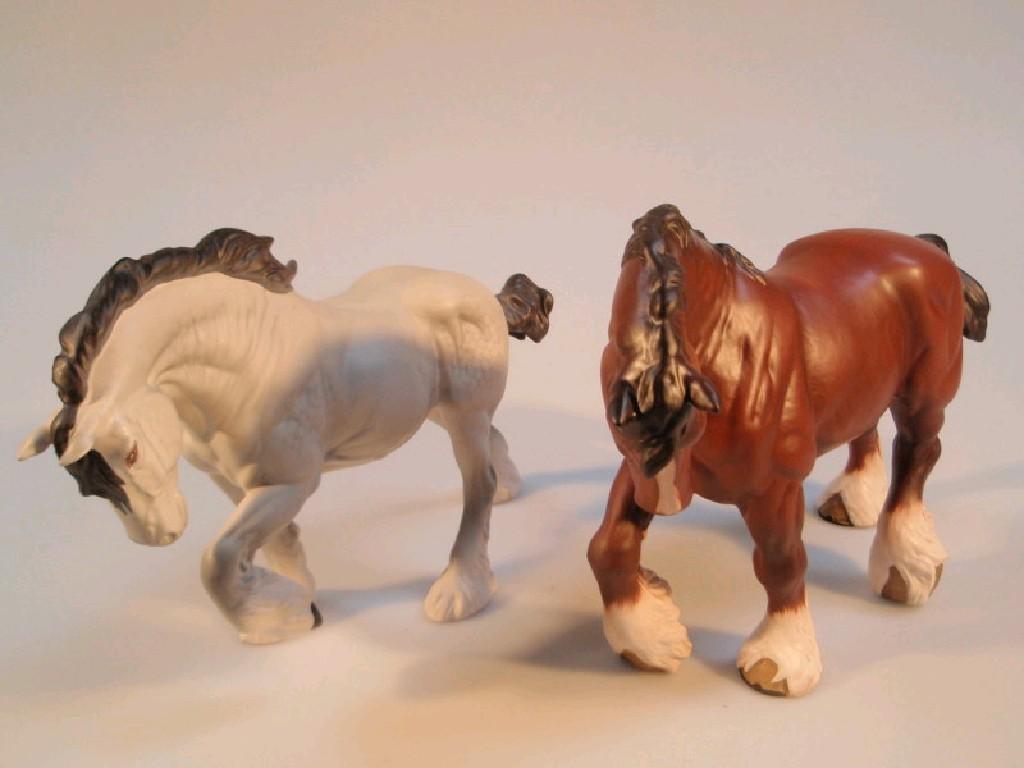 Appraisal: A Beswick Shire horse no and another