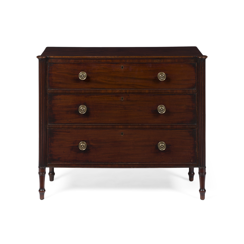 Appraisal: LATE GEORGE III MAHOGANY CHEST OF DRAWERS ATTRIBUTED TO GILLOWS