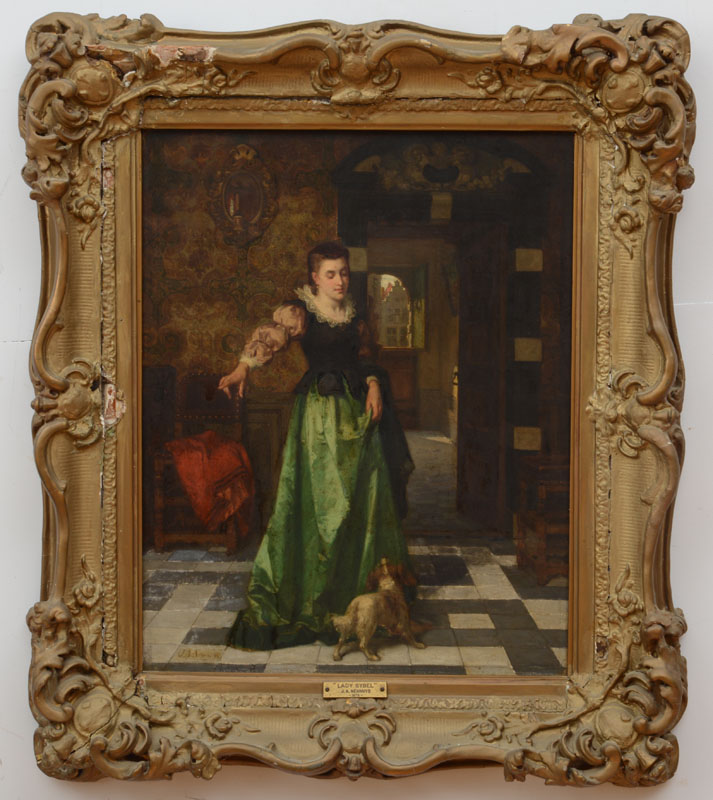 Appraisal: ATTRIBUTED TO JAN ANTOON NEUHUYS - LADY SYBEL Oil on