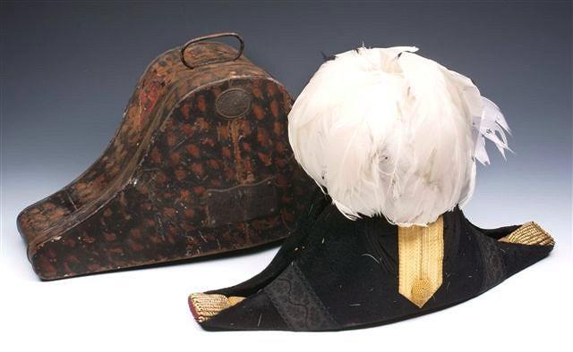 Appraisal: A TH CENTURY MILITARY BICORN HAT by Cater Co with